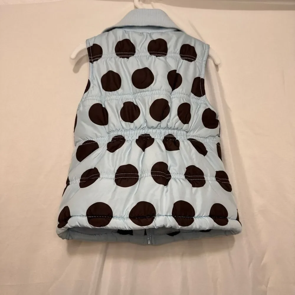 Girls Gymboree Polka dot Puffer vest size XS(3-4)